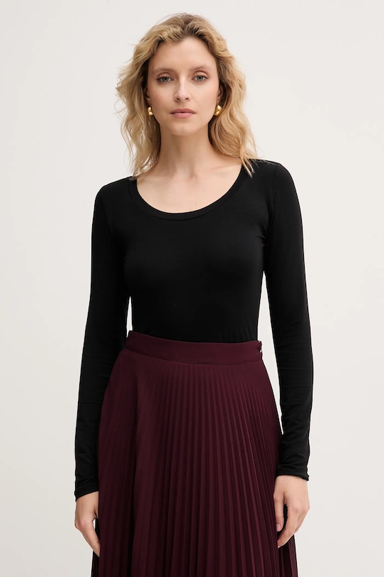 Twinset camicia a maniche lunghe slim nero 252LI2WBB