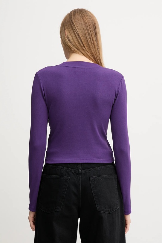 Oblečení Tričko s dlouhým rukávem Calvin Klein Jeans LV047A803G fialová