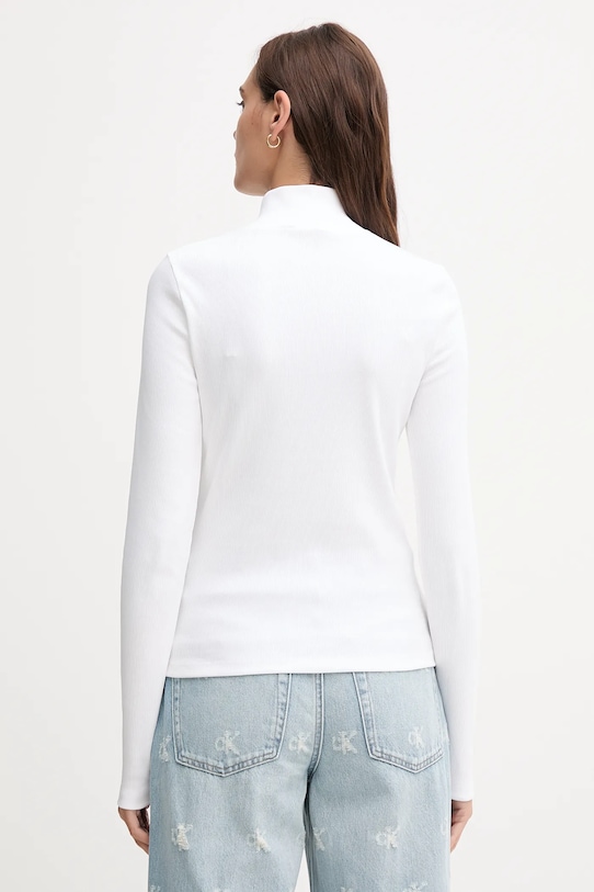 Дрехи Блуза с дълги ръкави Calvin Klein Jeans LV047D203G бял