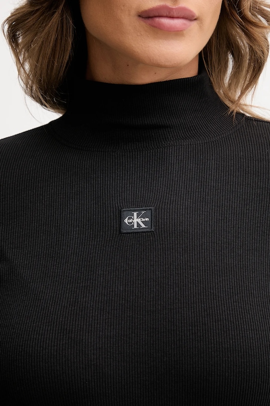 Tričko s dlouhým rukávem Calvin Klein Jeans LV047D203G černá