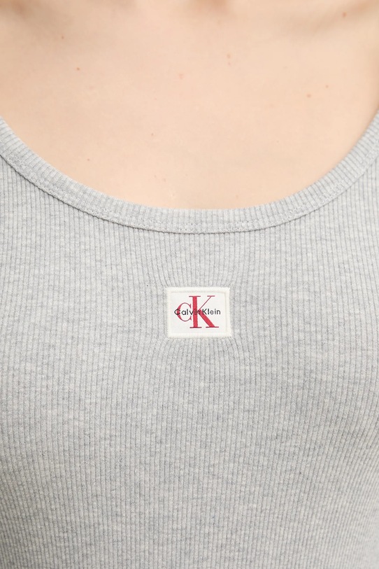 Tričko s dlhým rukávom Calvin Klein Jeans LV047D218G sivá