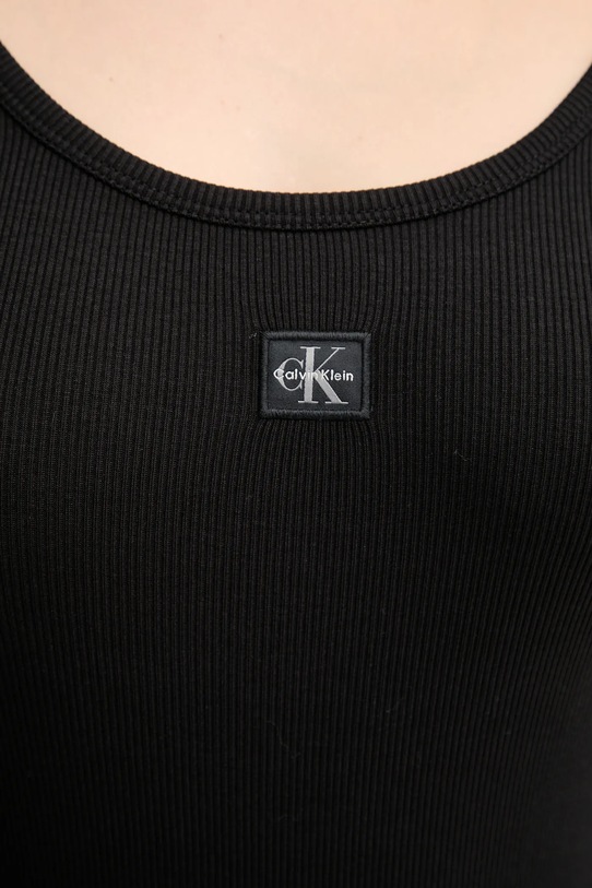 Tričko s dlouhým rukávem Calvin Klein Jeans LV047D218G černá