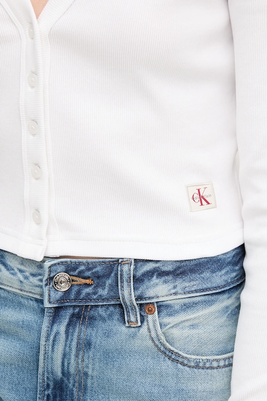 Calvin Klein Jeans kardigan LV047C204G biały