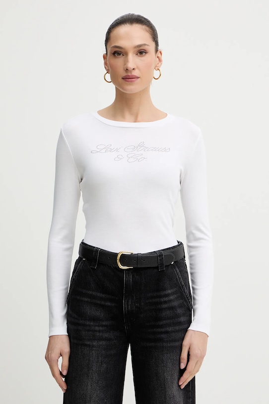 Levi's longsleeve bawełniany regular biały 003T2