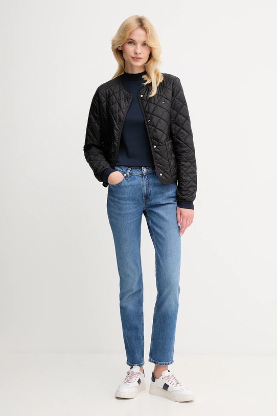 Хлопковый лонгслив Tommy Hilfiger WW0WW47307 тёмно-синий AW25