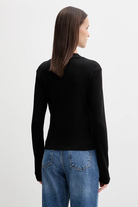 Odzież Tommy Hilfiger longsleeve bawełniany WW0WW47307 czarny
