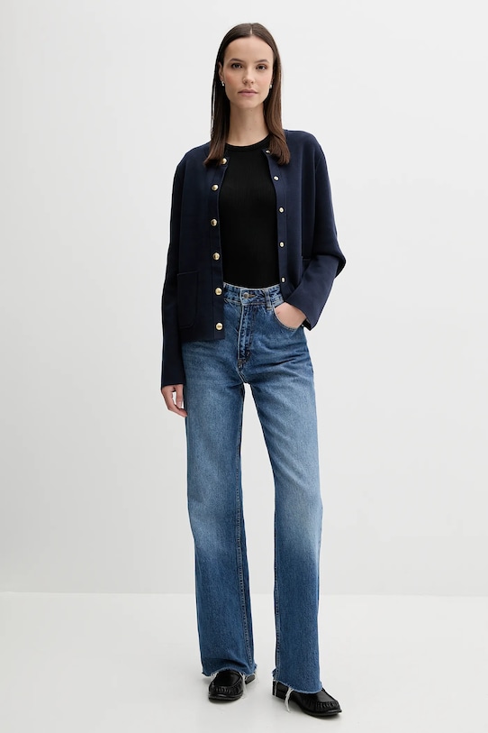 Μπλουζάκι Tommy Hilfiger WW0WW47308 μαύρο AW25