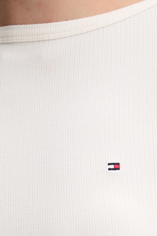 Tričko s dlouhým rukávem Tommy Hilfiger WW0WW47309 béžová