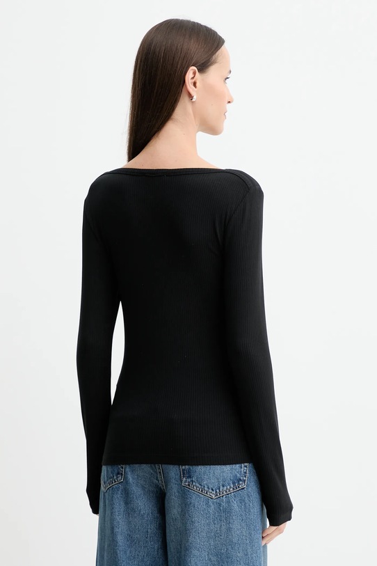 Oblečení Tričko s dlouhým rukávem Tommy Hilfiger WW0WW47309 černá