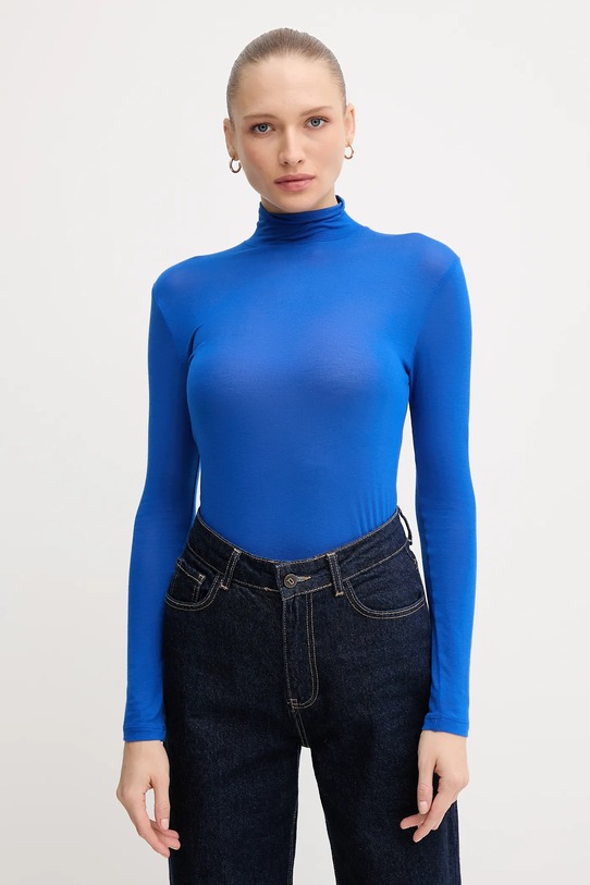 Majica dugih rukava Tommy Hilfiger slim plava WW0WW48268