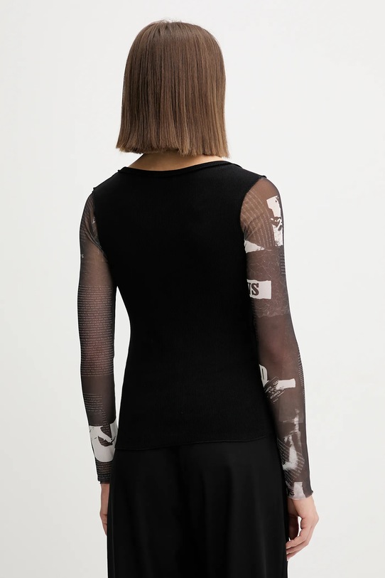 Odzież Desigual longsleeve LISBOA 25WWTK30 czarny