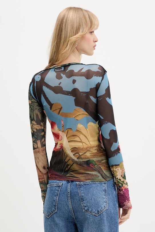 Odzież Desigual longsleeve DRAGON LACROIX 25WWTK39 czarny