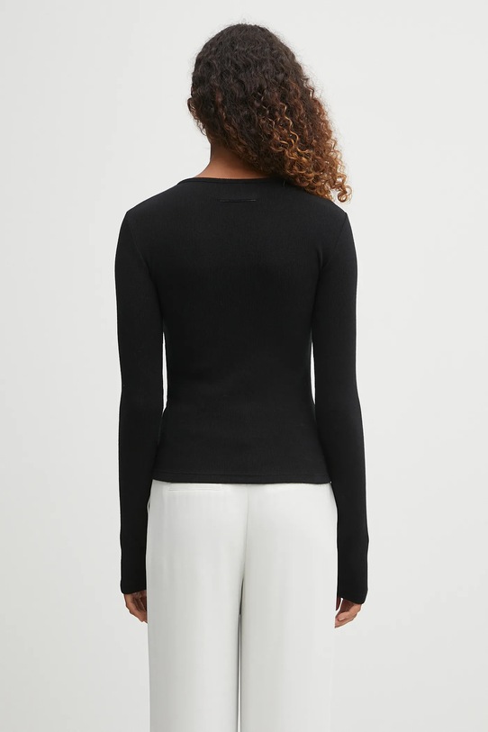 Odzież MM6 Maison Margiela longsleeve z domieszką wełny S52NH0029.M20122.900 czarny