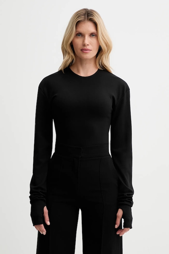 MM6 Maison Margiela bodysuit round neck black S62NA0083.M20151.900