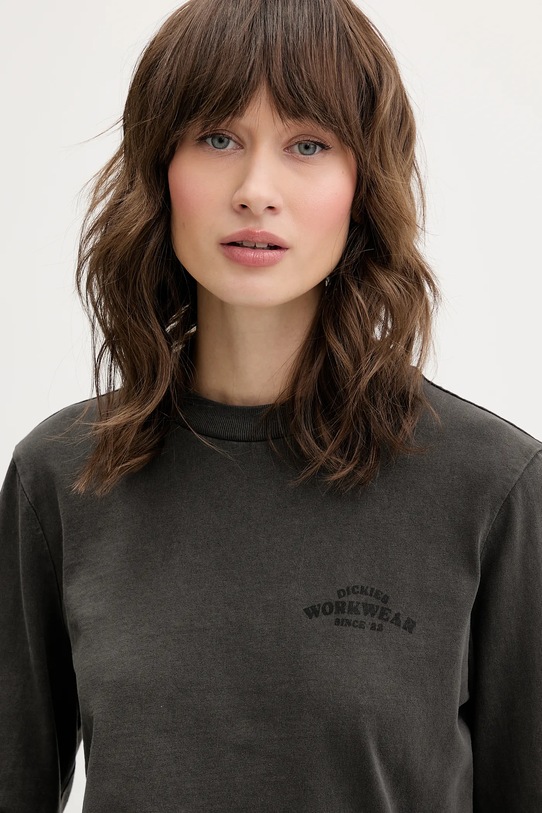 Dickies longsleeve bawełniany szary DK0A87Q6