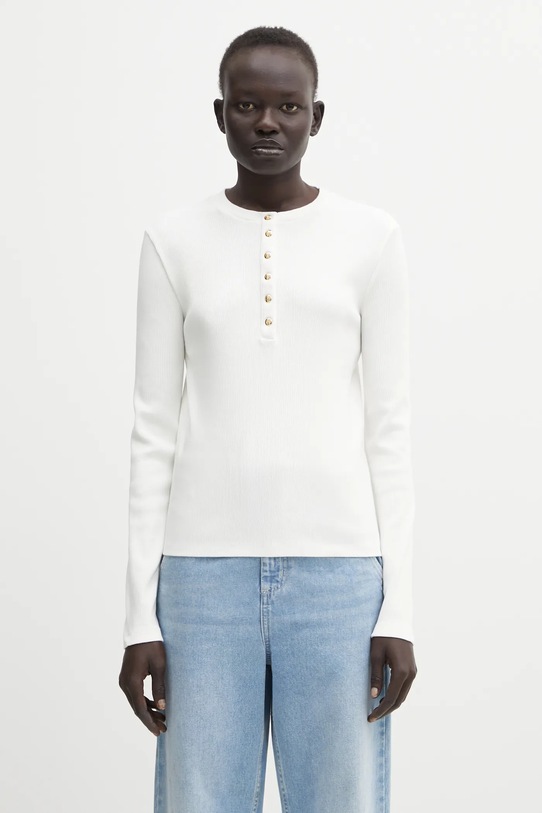 Anine Bing longsleeve alessia okrągły biały A.08.10314