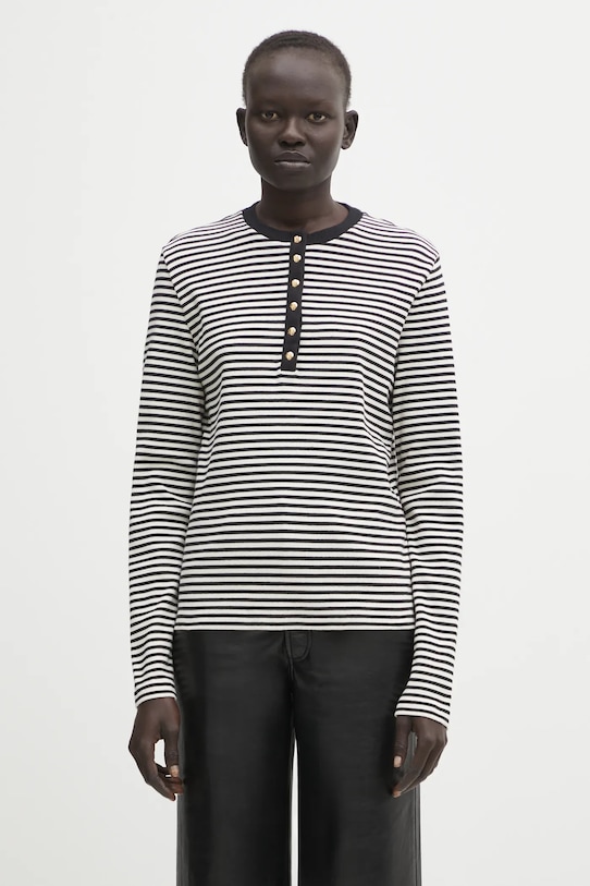 Anine Bing longsleeve alessia okrągły granatowy A.08.10314