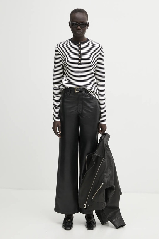 Anine Bing longsleeve alessia A.08.10314 granatowy