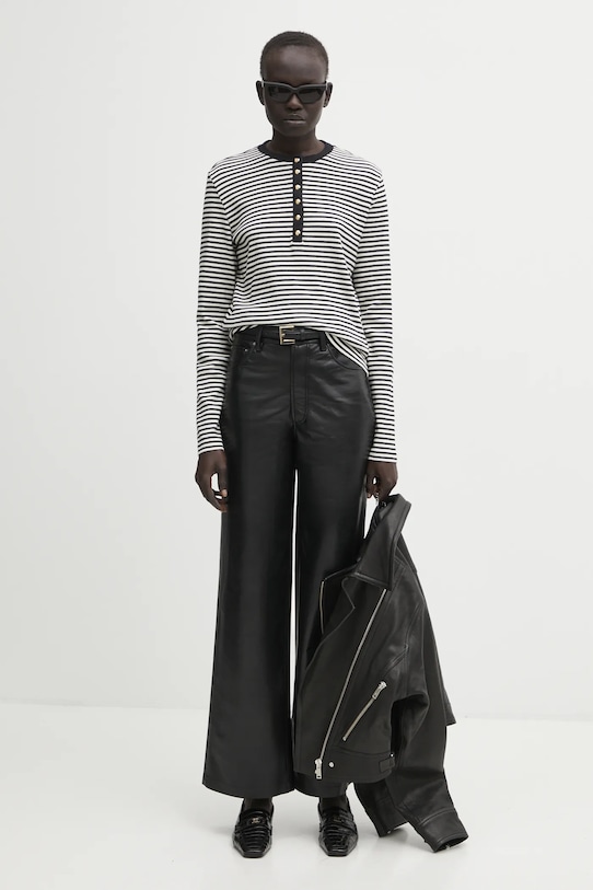 Anine Bing longsleeve alessia A.08.10314 granatowy