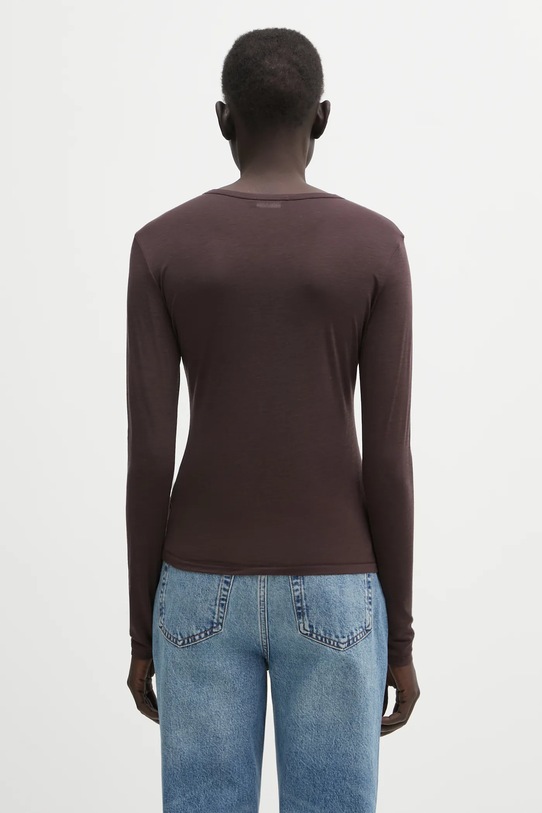 Odzież Anine Bing longsleeve z dodatkiem wełny sylvie A.08.11501 brązowy