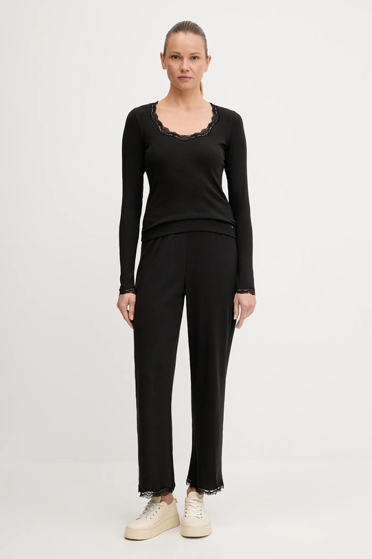 Лонгслів Tommy Hilfiger UW0UW06071 чорний AW25