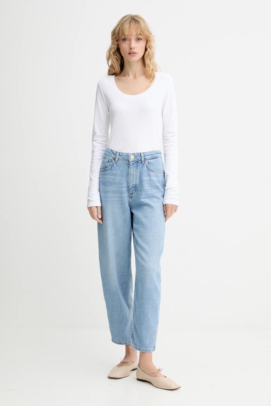 Calvin Klein top a maniche lunghe in cotone LV044D228G bianco AW25