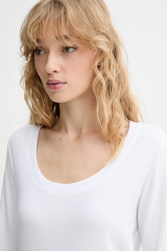 Calvin Klein top a maniche lunghe in cotone bianco LV044D228G