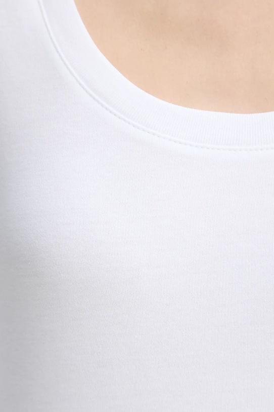 Calvin Klein top a maniche lunghe in cotone LV044D228G bianco
