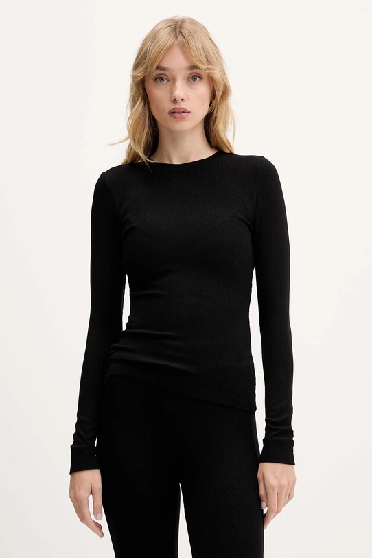 La Mania longsleeve z elastanem czarny SELF