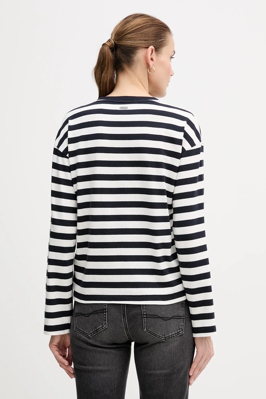 Odzież Barbour longsleeve bawełniany LML0872 granatowy