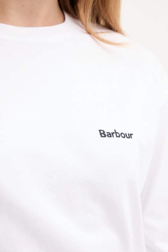 Barbour longsleeve bawełniany LAVENSDALE LML0899 biały