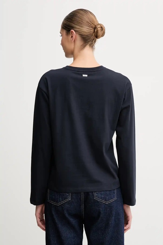 Îmbrăcăminte Barbour longsleeve din bumbac LAVENSDALE LML0899 bleumarin