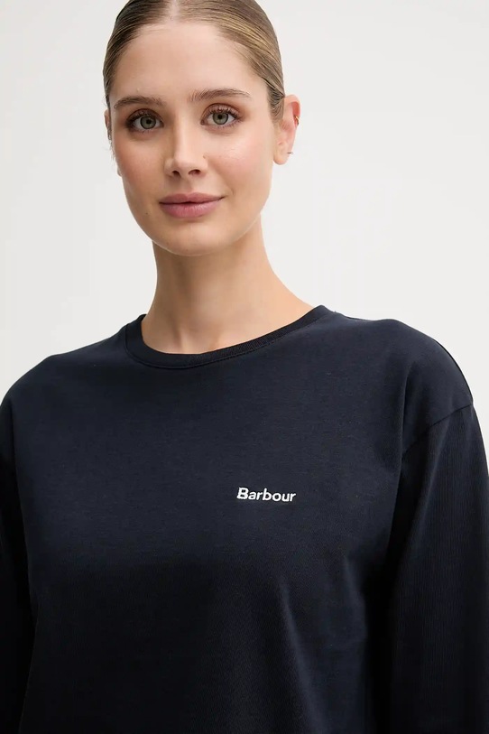 Barbour longsleeve din bumbac LAVENSDALE bleumarin LML0899