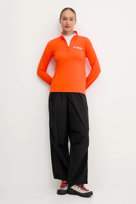 adidas TERREX longsleeve sportowy X-Country JD3943 pomarańczowy AW25