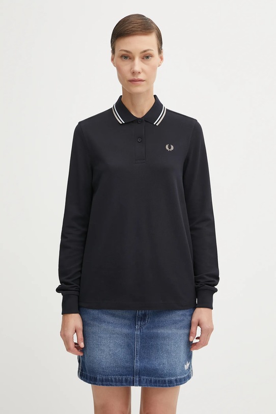 Fred Perry longsleeve bawełniany bawełna granatowy G3636