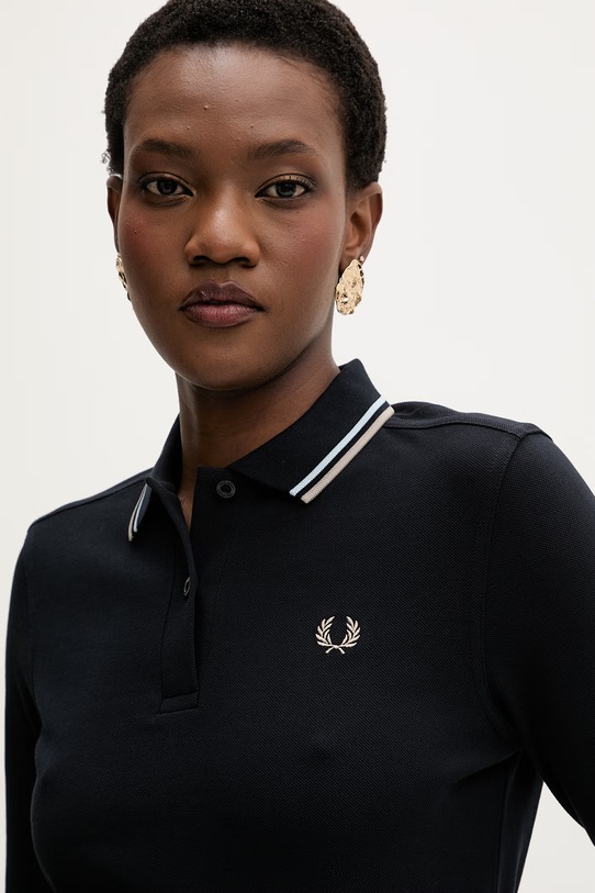 Fred Perry longsleeve bawełniany granatowy G3636