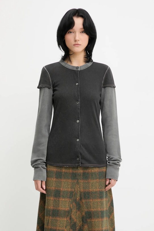 Pamučna majica dugih rukava Our Legacy Heat regular crna W4256HF