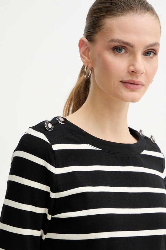 Morgan longsleeve bawełniany czarny TBATO