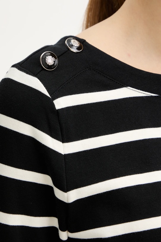 Morgan longsleeve bawełniany TBATO czarny