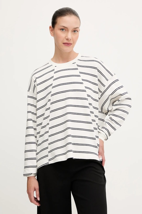 G-Star t-shirt bawełniany wzorzyste beżowy D27183.E134