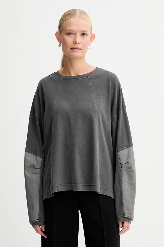 G-Star longsleeve bawełna szary D27192.C756