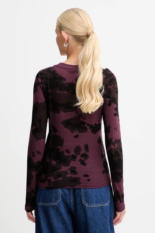 Odzież G-Star longsleeve bawełniany D27103.E151 bordowy