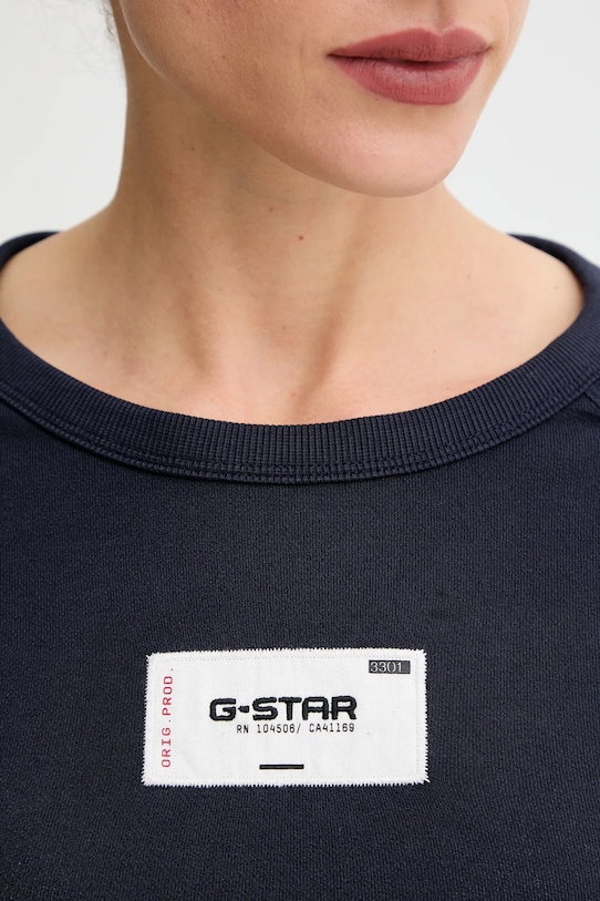 Бавовняний лонгслів G-Star D27740.D961 темно-синій