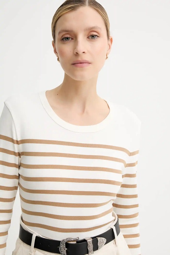Marc O'Polo longsleeve bawełniany beżowy 508207452151