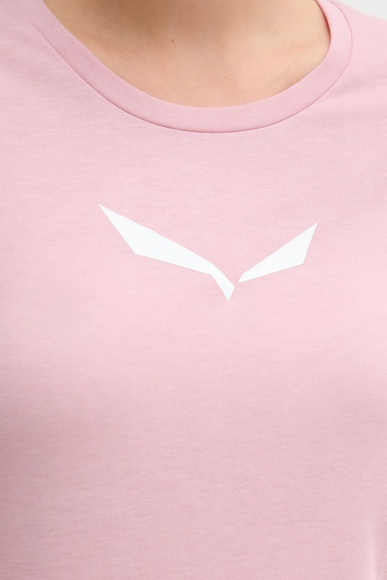 Salewa longsleeve sportowy Eagle Solidlogo Dry 00.0000029130 różowy
