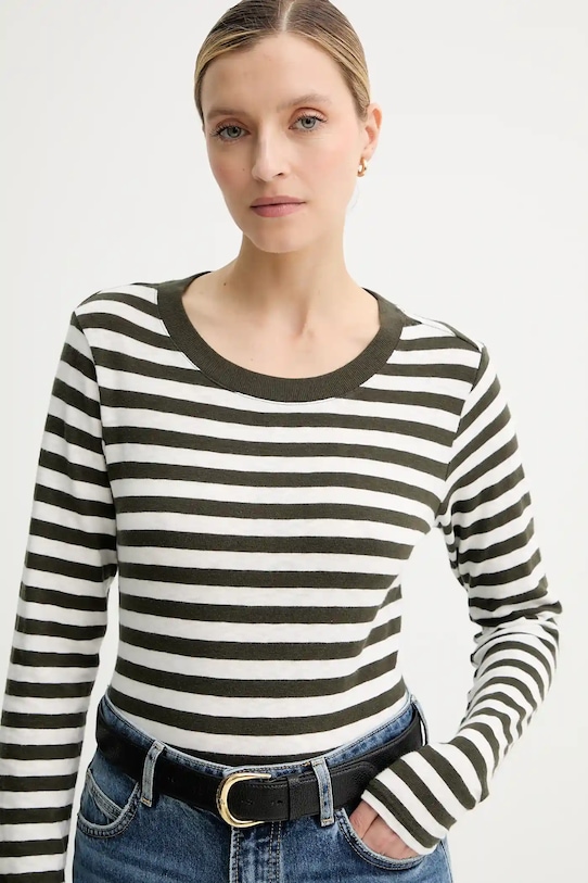 Marc O'Polo longsleeve bawełniany zielony 5000007074