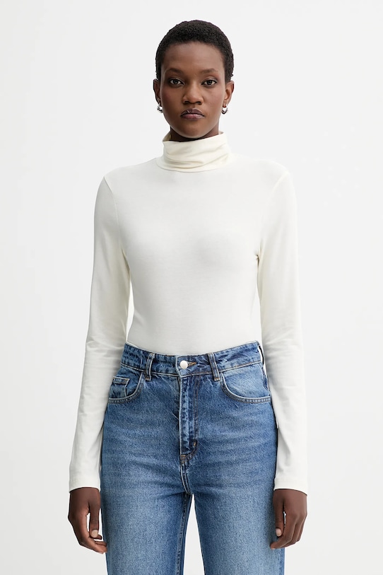 Marc O'Polo longsleeve z elastanem beżowy 5000007277