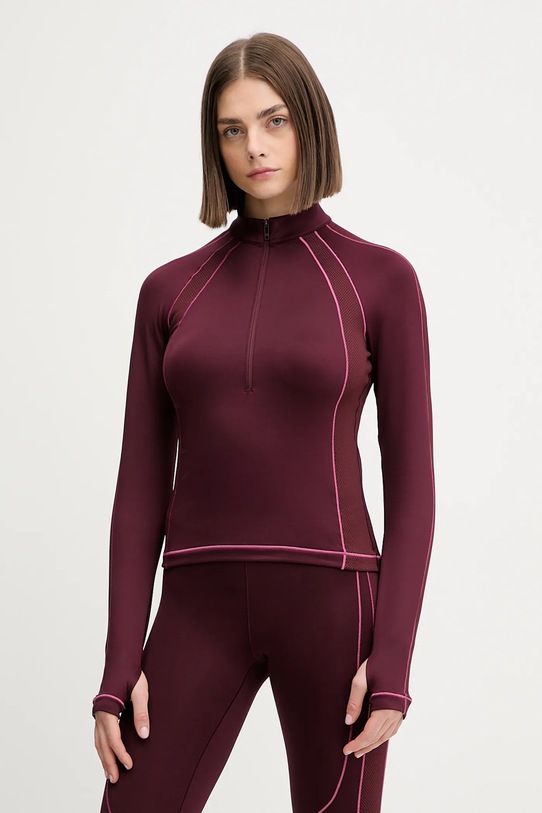 Under Armour longsleeve treningowy ColdGear wzorzyste bordowy 6003998
