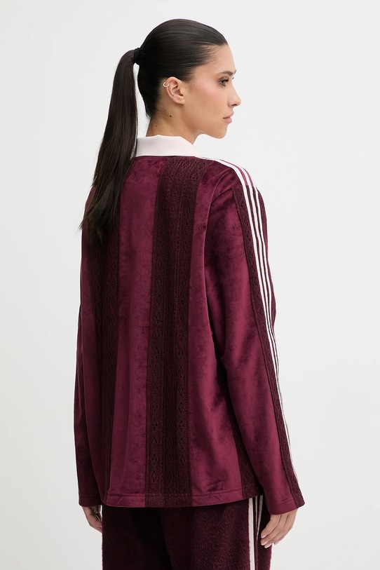 Odzież adidas Originals longsleeve welurowy KS7795 bordowy