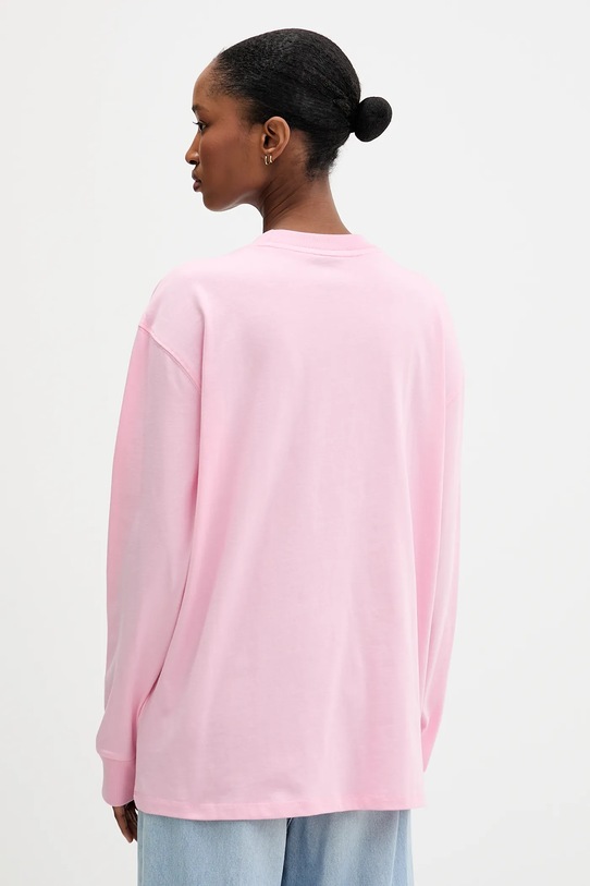 Odzież adidas longsleeve bawełniany KT3272 różowy